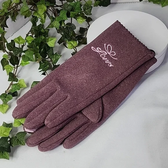 Women's Soft Gloves with Velvet Lining Warm Heathered Rose New