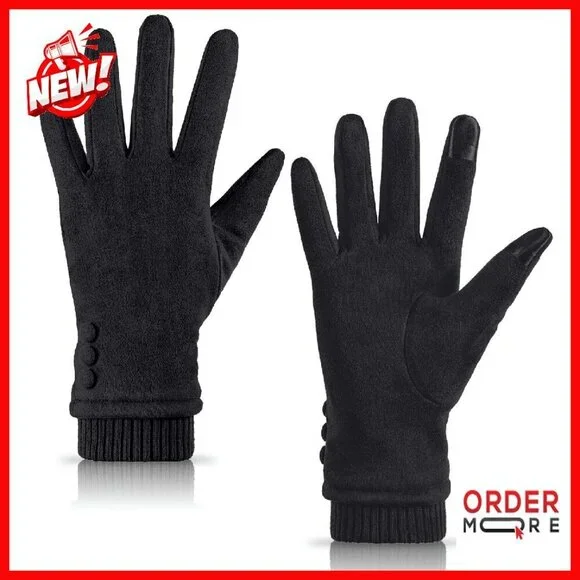Women's Winter Touch Screen Gloves - Fleece Lined Windproof Warm