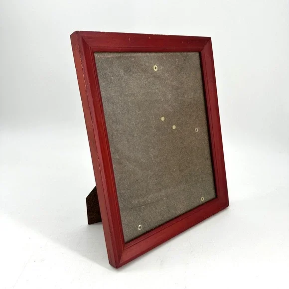 Red Mahogany Wooden 8x10 Photo‎ Frame Tabletop Display Stand Easel Back Office