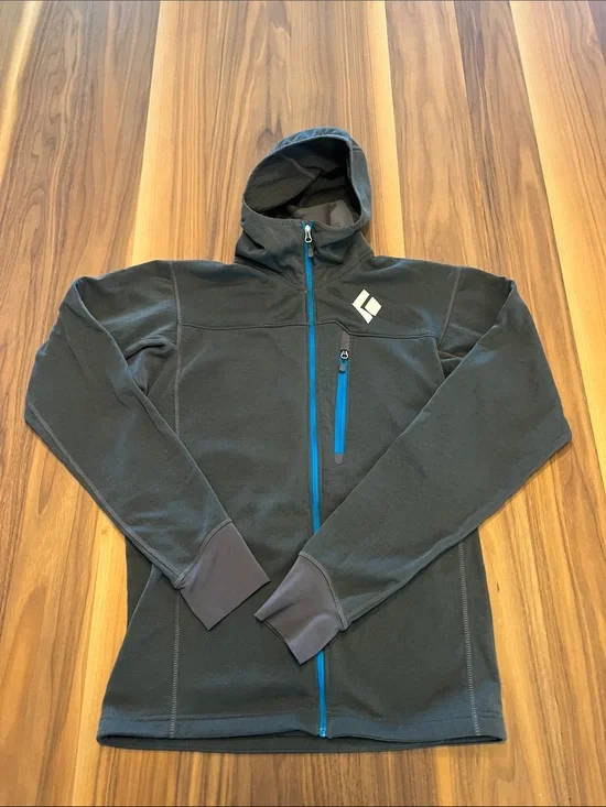 Black Diamond Polartec Power Dry Hoodie, size small.