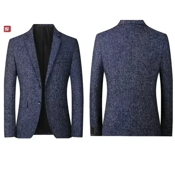 Men's jacket blazer navy blue / white