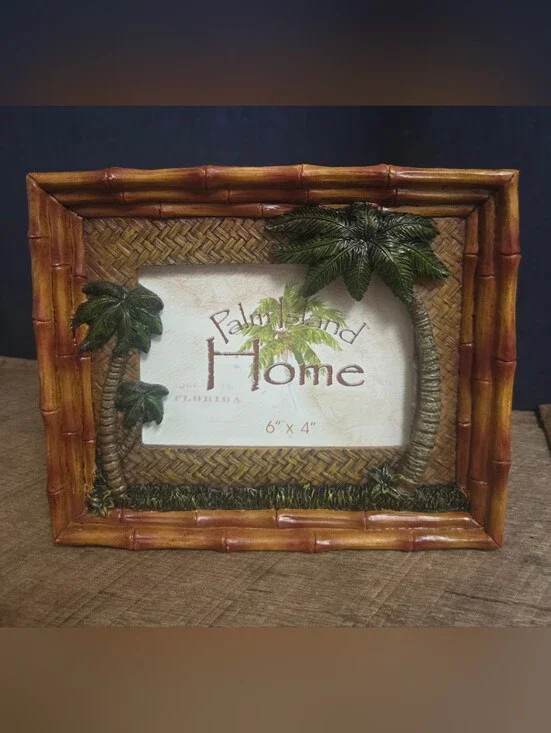 Prinz Palm Island Home Tropical Palm 4x6 Photo Frame ~ Bin U
