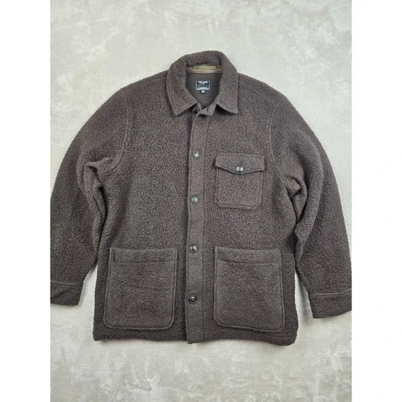 Todd Snyder Wool Blend Boucle Chore Jacket Mens XXL Brown Made In Italy Coat