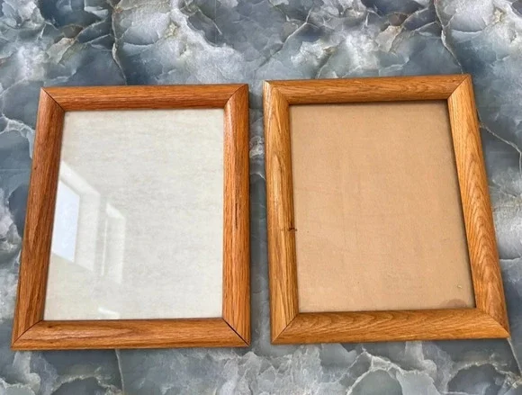 Vintage Solid Oak Picture Frames 11 x 9