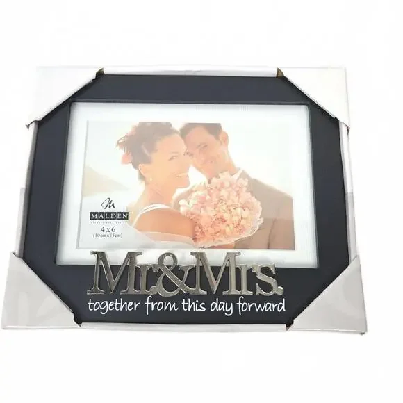 Malden 4 x 6 Photo Frame Mr & Mrs Togehter from this day forward New‎ In Box