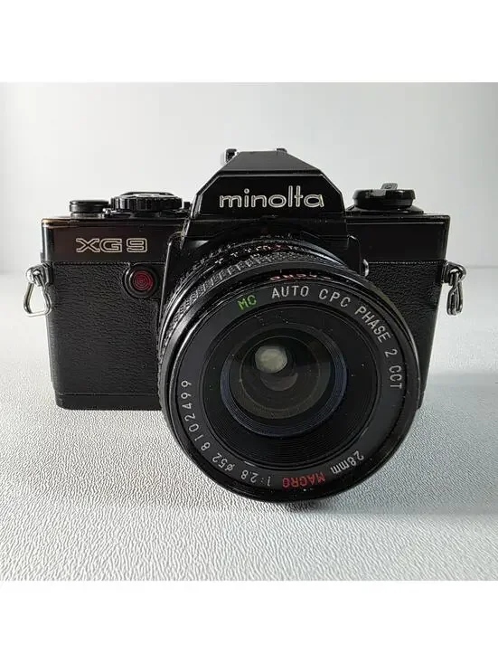 Minolta XG-9 35mm Film Camera + 28mm Macro 1:2.8 CPC Phase 2 CCT Lens | Tested