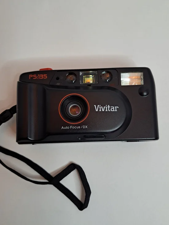 Vintage Vivitar PS:135 Motorized 35MM Camera f3.8 Lens. Tested and Working
