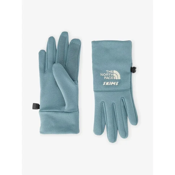 The North Face x SKIMS FW25 Gloves Womens Medium Kyanite Blue Embroidery DAB341