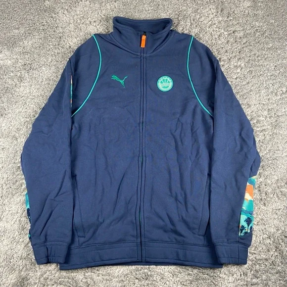 Puma Veniceball T-73 Jacket Men S Navy Blue Full Zip Hoop Hunter Track 685553-01