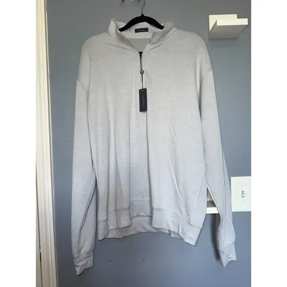 NWT Men's Turtleson 'Wallace' Quarter-Zip in Pearl | Size Large | Golf, Outdoors