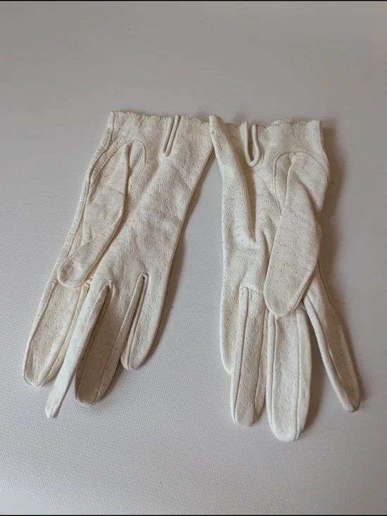 Van Raalte Grey & Cream Vintage Gloves (Two Pair)