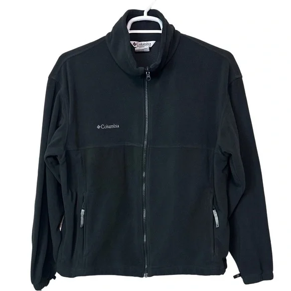 Columbia Men's Black‎ Full Zip Fleece Jacket Sz L