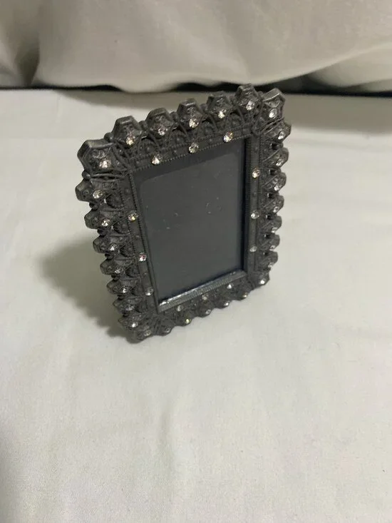 Black Rhinestone Mini Picture Frame Gothic Decorative Photo Frame 2.5