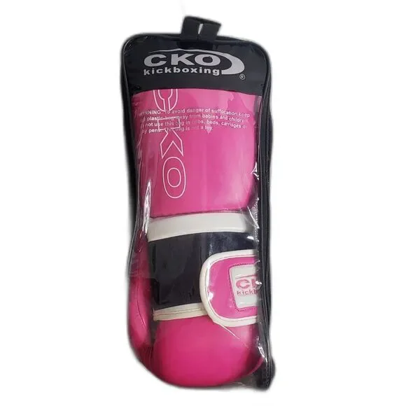 CKO Pink Leather Kick Boxing Gloves 14 oz NEW