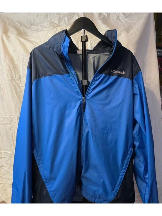 Columbia Glenmaker Mens  Blue and Black Lightweight Jacket, Size Medium
