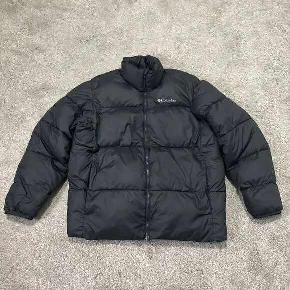 Columbia Interchange Puffer Jacket Black Mens Size Large Insulated Outdoors