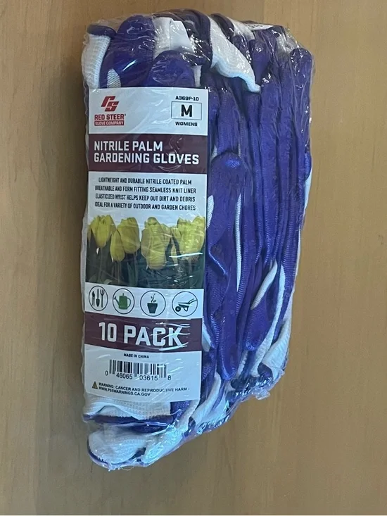 NWT - RED STEER FLOWERTOUCH GARDEN GLOVES - QTY 10 PAIRS