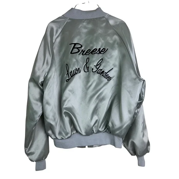 King Louie Pro Fit VINTAGE Satin Bomber Jacket Breeze‎ Lawn & Garden