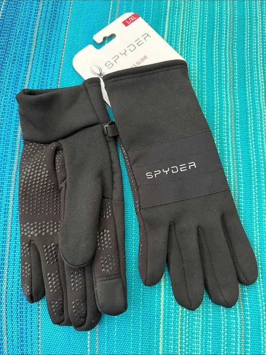 Spyder Black Men's/Women's Grip Tech Gloves