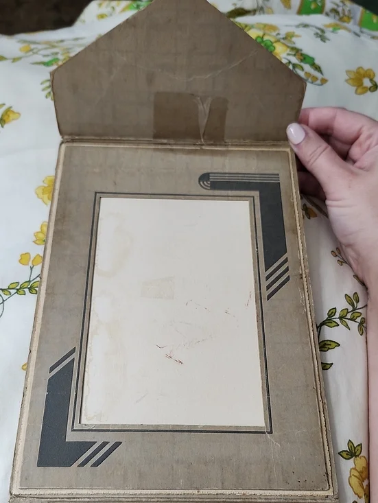 Vintage Art Deco Cardboard Portrait Folder
