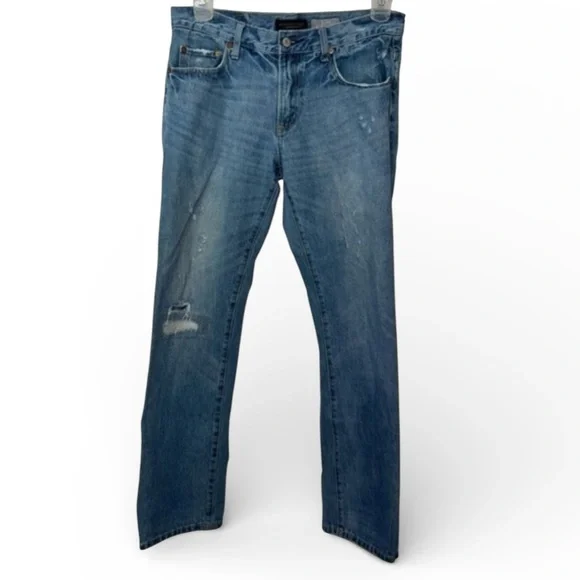 Aeropostale Men’s Slim Straight Jeans 32x32 | 2015 Denim | Distressed Light Wash