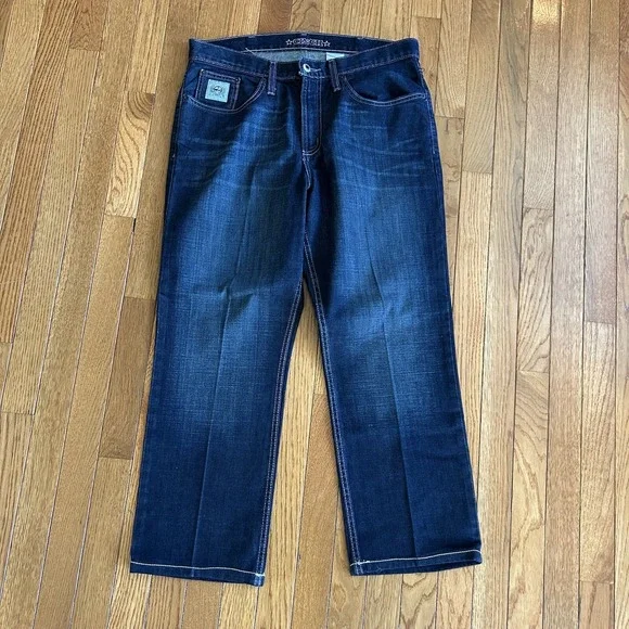 CINCH Mens Jeans‎ 31x30 (Actual 34x26) Dark Blue Bootcut Western Cowboy Stretch