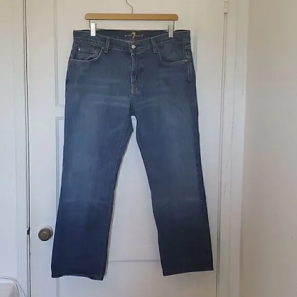7 for All Mankind Men's Button Fly Relaxed Jeans Size 36