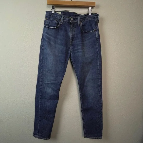 Levi's‎ Premium 502 Slim Taper Big E Mens 32x32 Blue  Jeans Selvedge Denim