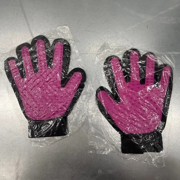 Unbranded Women's Pink and Black Gloves