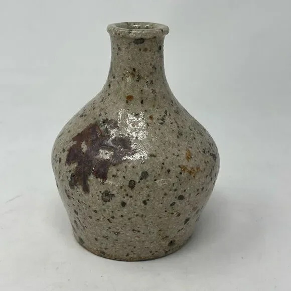 Vintage stoneware vase dated 1972 ￼