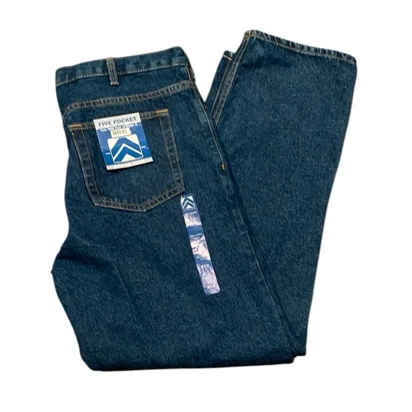 Cogimex Full‎ Blue Original Jeans Relaxed Fit Straight Leg Jeans 36x32