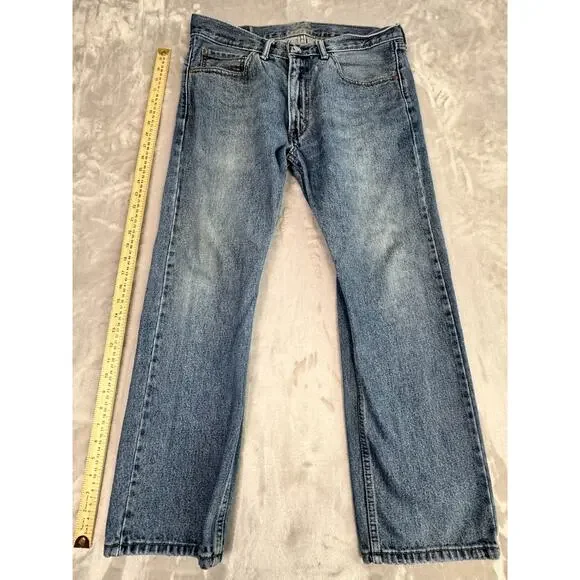 LEVIS 505 MENS DENIM JEANS MEDIUM WASH SIZE 34x29 ZIPPER BUTTON FLY POCKETS PANT