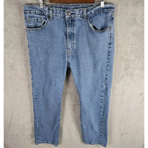 Levis‎ 505 Regular Fit Straight Leg Mens Blue Jeans 38x29 Medium Wash 00505-1454