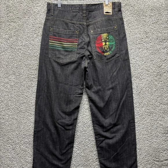 Vintage Y2K Akcess‎ Apparel Brown Bag relaxed straight denim Jeans 36x32 Skater