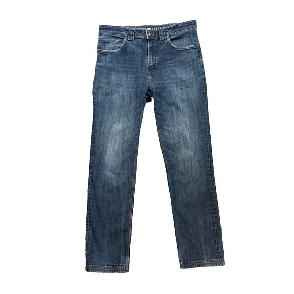 Duluth Jeans Mens 34 Denim Ballroom Double Flex Standard Fit Cotton Blend Work