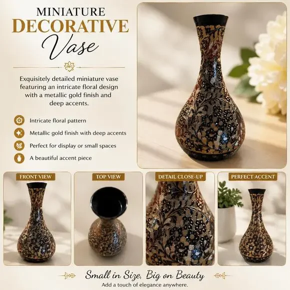 Miniature vase Oriental inspired