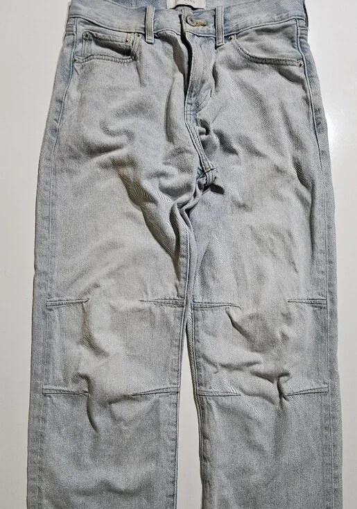 PacSun Baggy Jeans Men's 29x30 Light Wash Straight Leg Distressed Hem Denim.