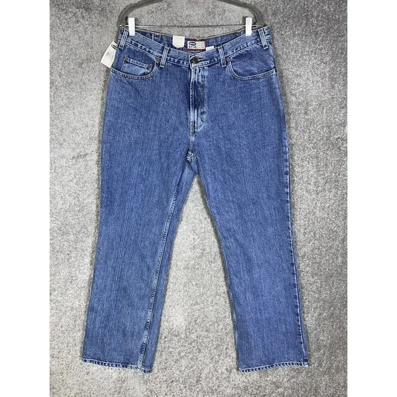 Vintage Old Navy Straight Leg Jeans Men Size 38x32 Blue Denim Cotton Pockets NWT