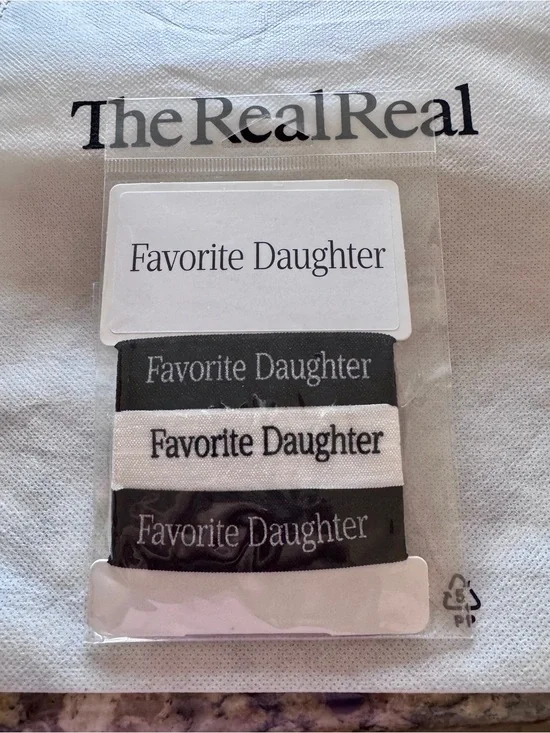 Favorite Daughter Authentic Logo Hair Tie Set NIP The RealReal