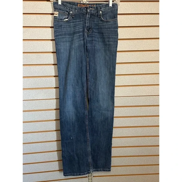 Cinch Ian Mens Slim Straight Leg Jeans Medium Wash Blue Denim 28x36 Western