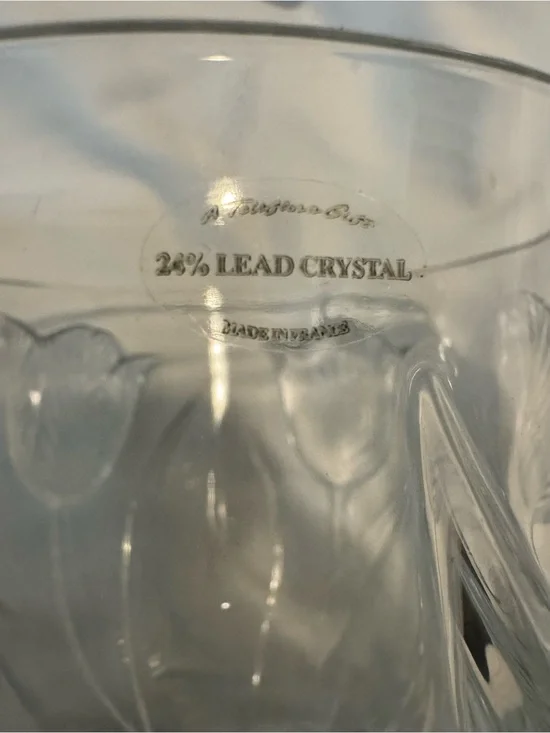 Clear 24% Lead Crystal 6 inch Glass Vase - Made in France