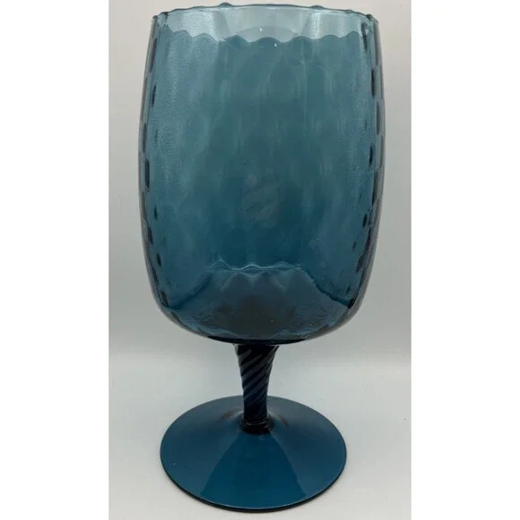VNTG Empoli Blue Italian Tall Art Glass 10