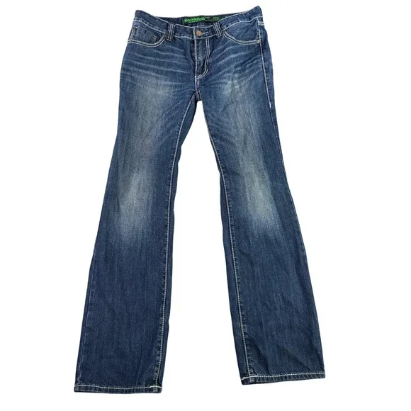 Rock & Roll Cowboy Jeans Mens 30x34 Blue Pistol Straight Regular Leg M1P8555