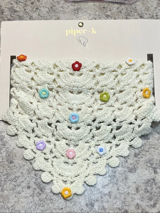 Piper-K Cream Hair Bandana with Tiny Flower Embellishments Absolutely gorgeous 😍
