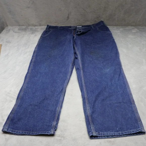 Carhartt Jeans‎ Men 38x30 Medium Wash Flame Resistant Denim Loose Fit Dungaree
