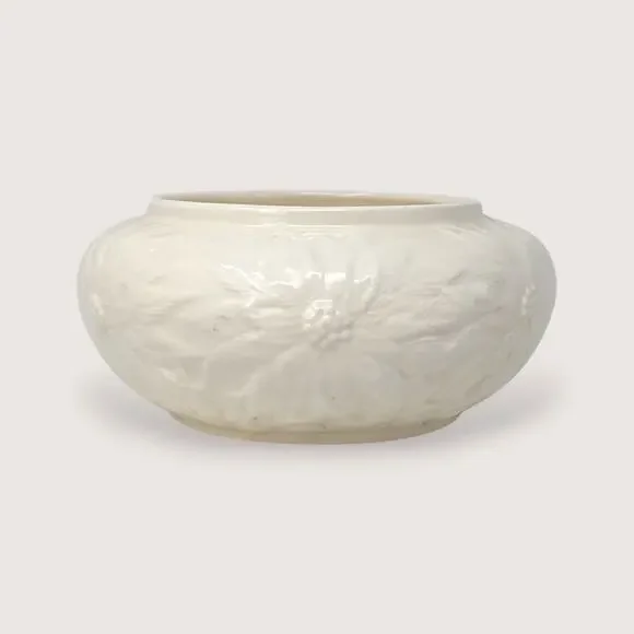 1990s Studio Pottery Ceramic Floral Planter Bowl
