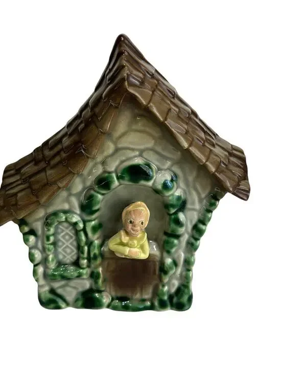 Vintage Pixie Potters Fairy Wall Pocket 1940s Fantasy Fairies