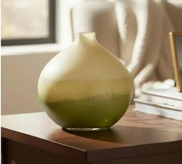 Kohl's Monterey Avocado Blown Glass Vase 8