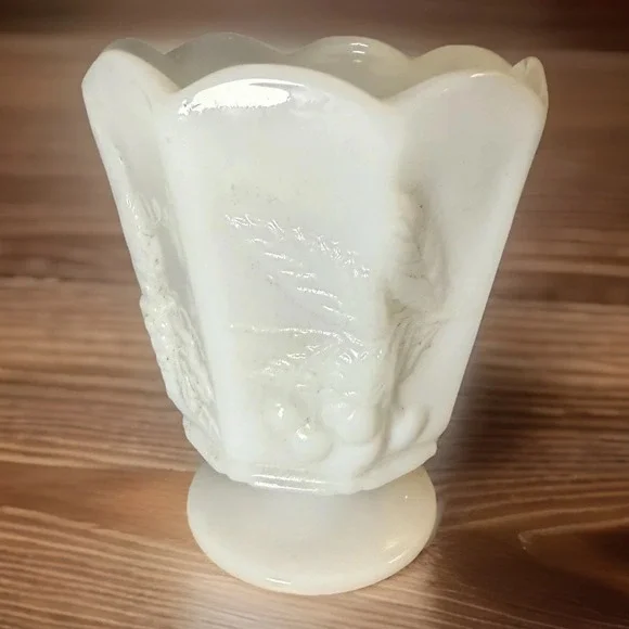 Vintage Napco Milk Glass Vase 6