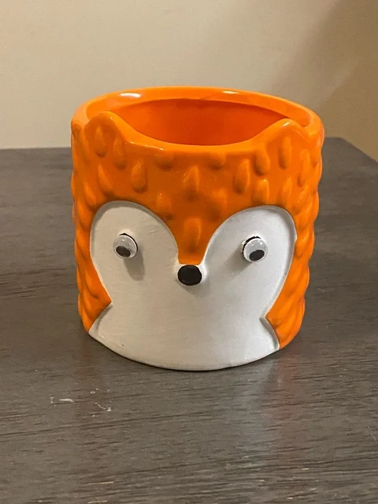 Orange Fox Ceramic Planter - Cute Animal Décor